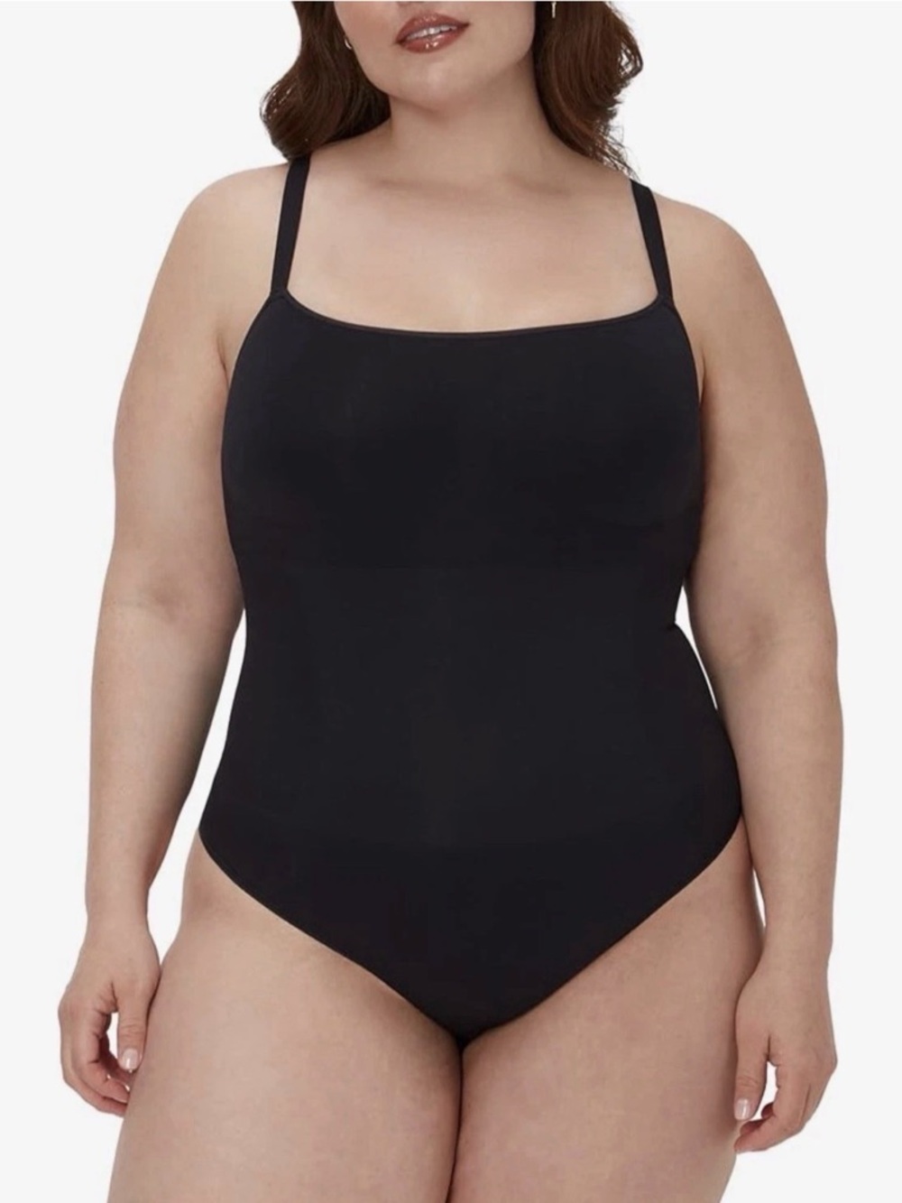 Maidenform Seamless Tummy Control Shapewear Thong Bodysuit Black Size 2XL